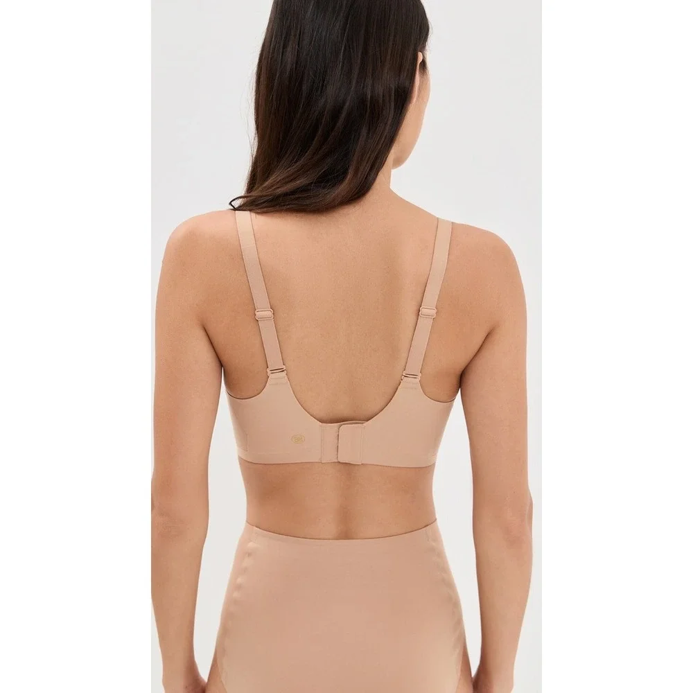 NWT Honeylove Crossover Bra Sz 1X Sand Beige Nude Wireless Mesh Seamless Support